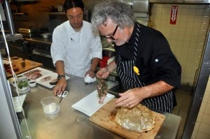Goatfish papillote (goatfish in a bag). Photo by Deston Nokes